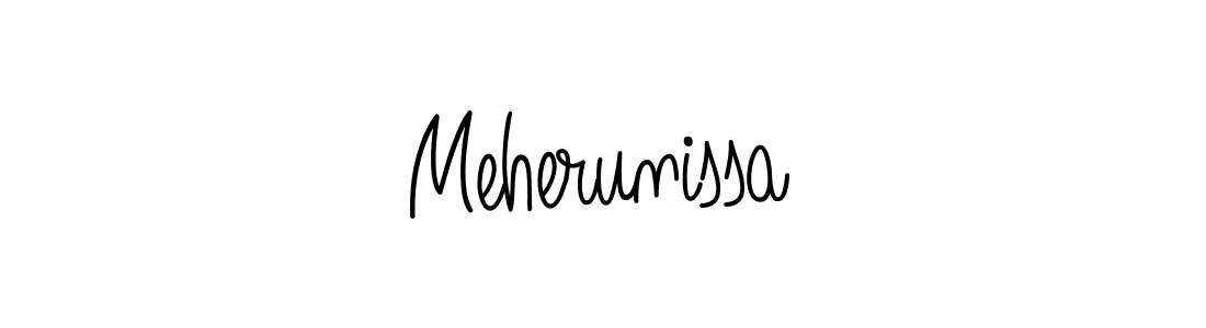 The best way (Angelique-Rose-font-FFP) to make a short signature is to pick only two or three words in your name. The name Meherunissa include a total of six letters. For converting this name. Meherunissa signature style 5 images and pictures png