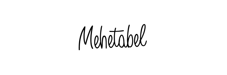 Use a signature maker to create a handwritten signature online. With this signature software, you can design (Angelique-Rose-font-FFP) your own signature for name Mehetabel. Mehetabel signature style 5 images and pictures png