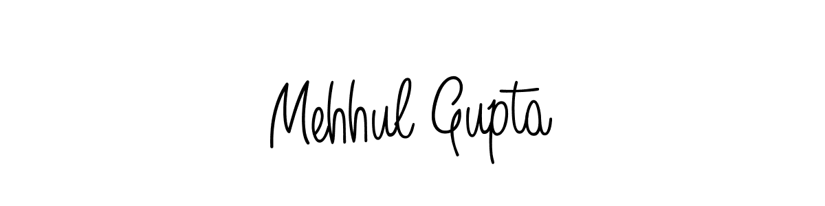 The best way (Angelique-Rose-font-FFP) to make a short signature is to pick only two or three words in your name. The name Mehhul Gupta include a total of six letters. For converting this name. Mehhul Gupta signature style 5 images and pictures png