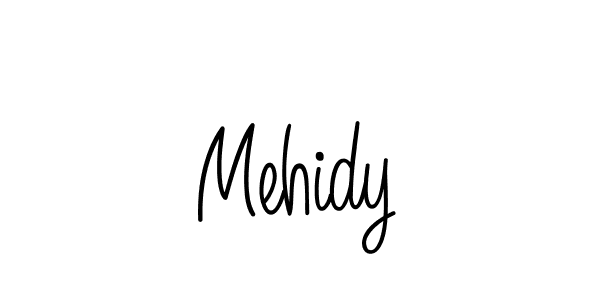 Make a beautiful signature design for name Mehidy. With this signature (Angelique-Rose-font-FFP) style, you can create a handwritten signature for free. Mehidy signature style 5 images and pictures png