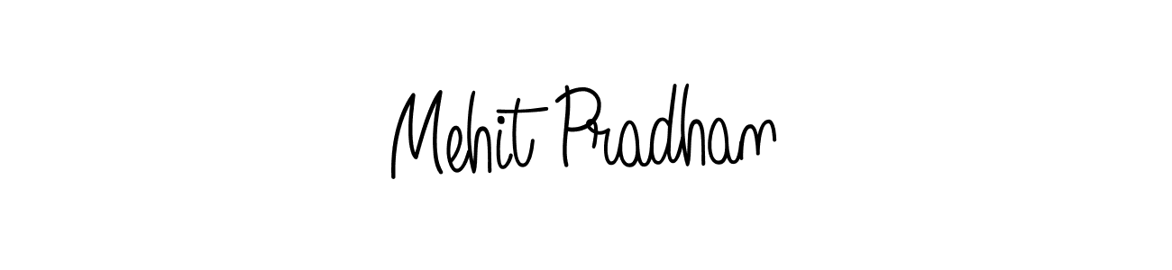 The best way (Angelique-Rose-font-FFP) to make a short signature is to pick only two or three words in your name. The name Mehit Pradhan include a total of six letters. For converting this name. Mehit Pradhan signature style 5 images and pictures png