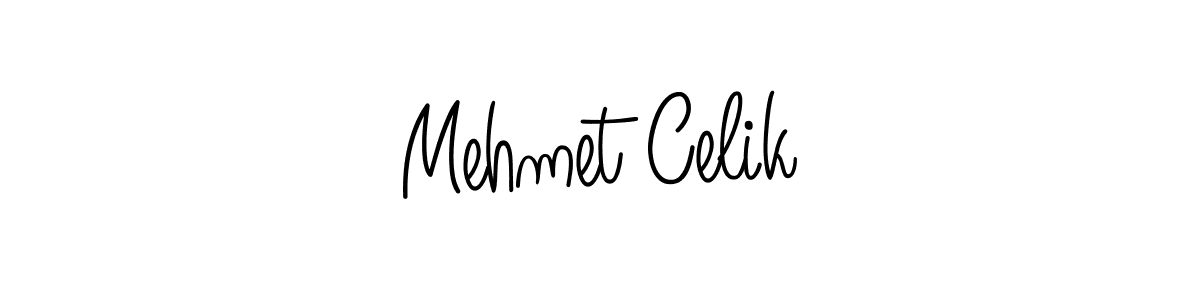 Use a signature maker to create a handwritten signature online. With this signature software, you can design (Angelique-Rose-font-FFP) your own signature for name Mehmet Celik. Mehmet Celik signature style 5 images and pictures png