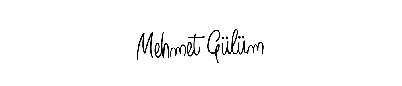 How to make Mehmet Gülüm name signature. Use Angelique-Rose-font-FFP style for creating short signs online. This is the latest handwritten sign. Mehmet Gülüm signature style 5 images and pictures png