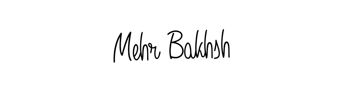 Mehr Bakhsh stylish signature style. Best Handwritten Sign (Angelique-Rose-font-FFP) for my name. Handwritten Signature Collection Ideas for my name Mehr Bakhsh. Mehr Bakhsh signature style 5 images and pictures png
