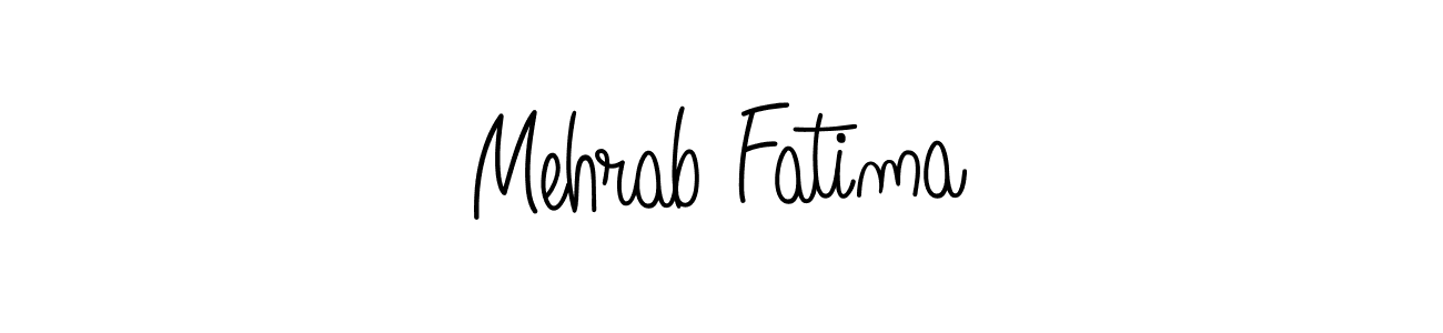 Make a beautiful signature design for name Mehrab Fatima. With this signature (Angelique-Rose-font-FFP) style, you can create a handwritten signature for free. Mehrab Fatima signature style 5 images and pictures png