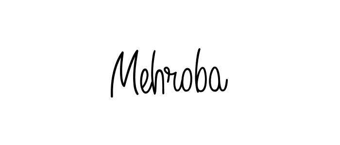 Make a beautiful signature design for name Mehroba. With this signature (Angelique-Rose-font-FFP) style, you can create a handwritten signature for free. Mehroba signature style 5 images and pictures png