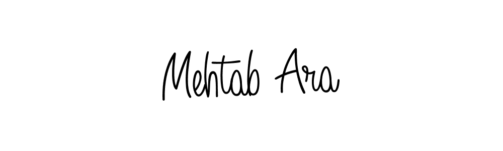 How to make Mehtab Ara name signature. Use Angelique-Rose-font-FFP style for creating short signs online. This is the latest handwritten sign. Mehtab Ara signature style 5 images and pictures png