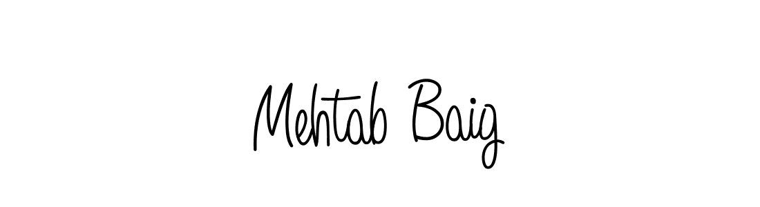 Design your own signature with our free online signature maker. With this signature software, you can create a handwritten (Angelique-Rose-font-FFP) signature for name Mehtab Baig. Mehtab Baig signature style 5 images and pictures png