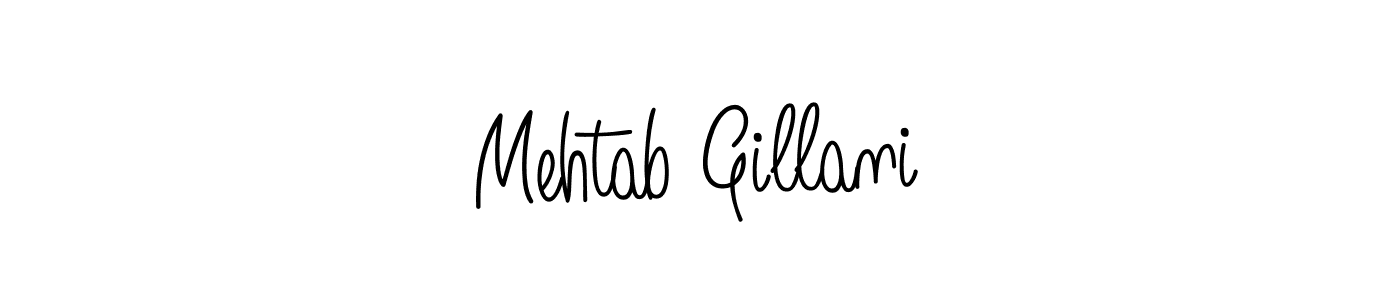 Design your own signature with our free online signature maker. With this signature software, you can create a handwritten (Angelique-Rose-font-FFP) signature for name Mehtab Gillani. Mehtab Gillani signature style 5 images and pictures png