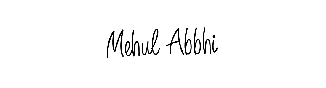 You should practise on your own different ways (Angelique-Rose-font-FFP) to write your name (Mehul Abbhi) in signature. don't let someone else do it for you. Mehul Abbhi signature style 5 images and pictures png