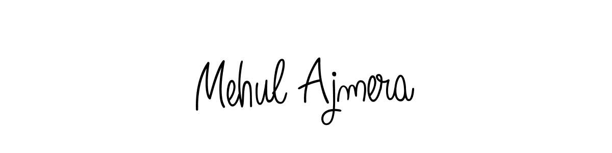 Also we have Mehul Ajmera name is the best signature style. Create professional handwritten signature collection using Angelique-Rose-font-FFP autograph style. Mehul Ajmera signature style 5 images and pictures png