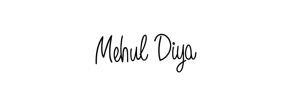 How to Draw Mehul Diya signature style? Angelique-Rose-font-FFP is a latest design signature styles for name Mehul Diya. Mehul Diya signature style 5 images and pictures png