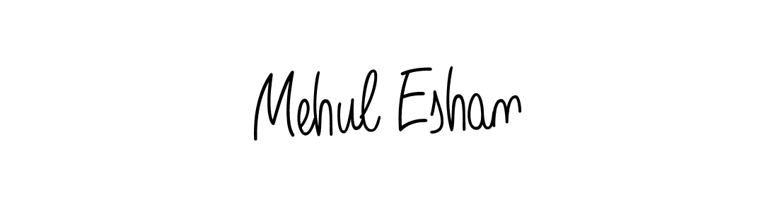 Make a beautiful signature design for name Mehul Eshan. With this signature (Angelique-Rose-font-FFP) style, you can create a handwritten signature for free. Mehul Eshan signature style 5 images and pictures png