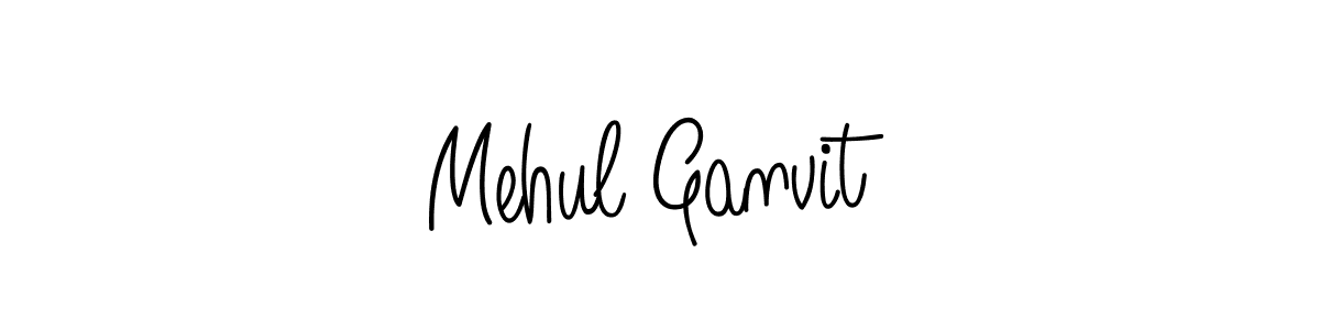 The best way (Angelique-Rose-font-FFP) to make a short signature is to pick only two or three words in your name. The name Mehul Ganvit include a total of six letters. For converting this name. Mehul Ganvit signature style 5 images and pictures png
