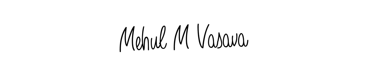 How to make Mehul M Vasava signature? Angelique-Rose-font-FFP is a professional autograph style. Create handwritten signature for Mehul M Vasava name. Mehul M Vasava signature style 5 images and pictures png