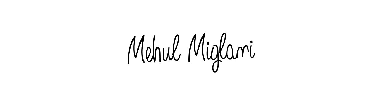 Best and Professional Signature Style for Mehul Miglani. Angelique-Rose-font-FFP Best Signature Style Collection. Mehul Miglani signature style 5 images and pictures png
