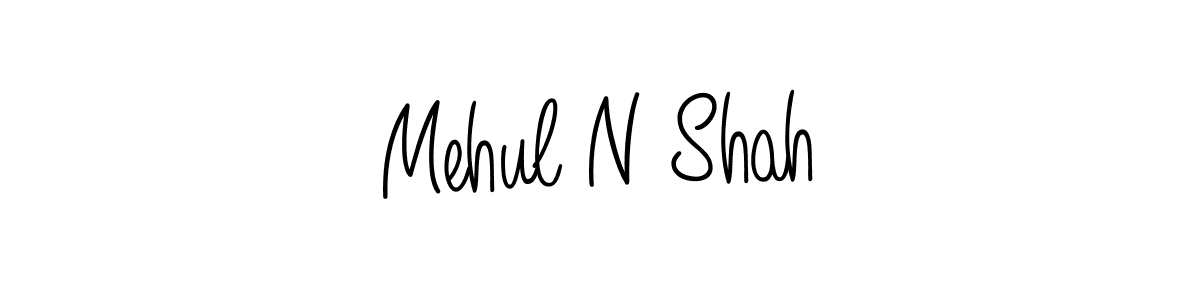 The best way (Angelique-Rose-font-FFP) to make a short signature is to pick only two or three words in your name. The name Mehul N Shah include a total of six letters. For converting this name. Mehul N Shah signature style 5 images and pictures png