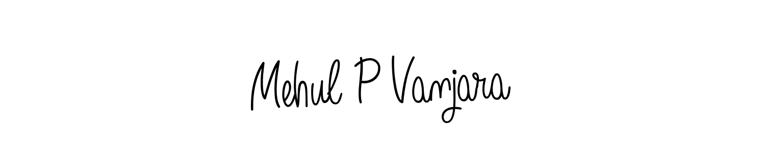 Design your own signature with our free online signature maker. With this signature software, you can create a handwritten (Angelique-Rose-font-FFP) signature for name Mehul P Vanjara. Mehul P Vanjara signature style 5 images and pictures png