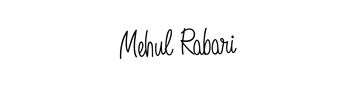 How to make Mehul Rabari name signature. Use Angelique-Rose-font-FFP style for creating short signs online. This is the latest handwritten sign. Mehul Rabari signature style 5 images and pictures png