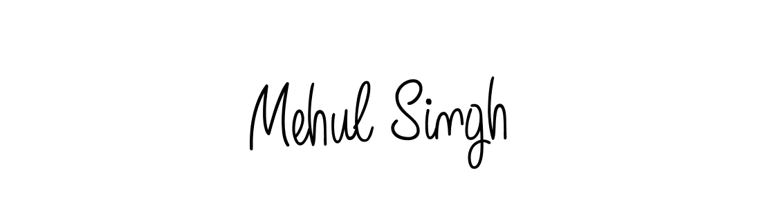 How to make Mehul Singh name signature. Use Angelique-Rose-font-FFP style for creating short signs online. This is the latest handwritten sign. Mehul Singh signature style 5 images and pictures png