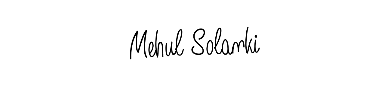 Make a beautiful signature design for name Mehul Solanki. With this signature (Angelique-Rose-font-FFP) style, you can create a handwritten signature for free. Mehul Solanki signature style 5 images and pictures png