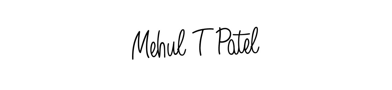 Make a beautiful signature design for name Mehul T Patel. With this signature (Angelique-Rose-font-FFP) style, you can create a handwritten signature for free. Mehul T Patel signature style 5 images and pictures png