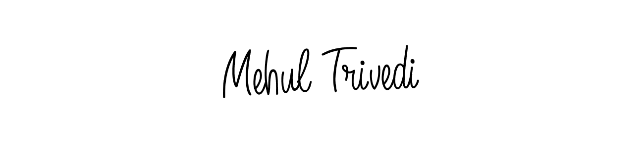 Create a beautiful signature design for name Mehul Trivedi. With this signature (Angelique-Rose-font-FFP) fonts, you can make a handwritten signature for free. Mehul Trivedi signature style 5 images and pictures png