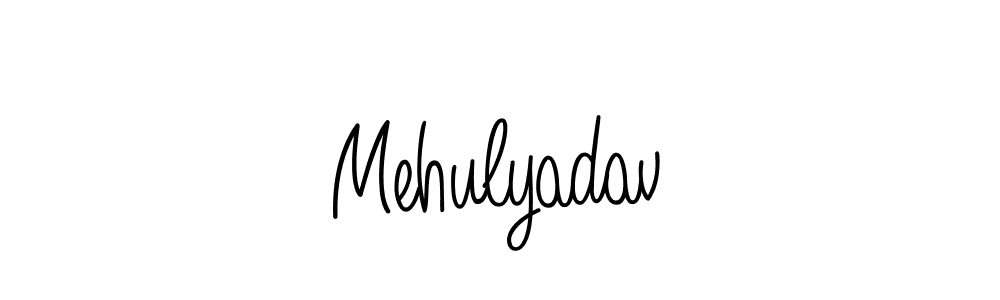 Use a signature maker to create a handwritten signature online. With this signature software, you can design (Angelique-Rose-font-FFP) your own signature for name Mehulyadav. Mehulyadav signature style 5 images and pictures png