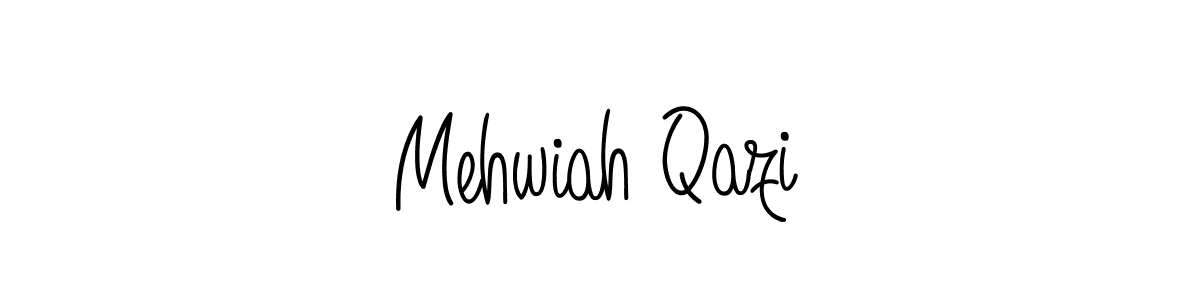 The best way (Angelique-Rose-font-FFP) to make a short signature is to pick only two or three words in your name. The name Mehwiah Qazi include a total of six letters. For converting this name. Mehwiah Qazi signature style 5 images and pictures png