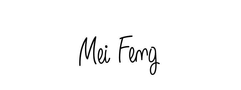 How to make Mei Feng name signature. Use Angelique-Rose-font-FFP style for creating short signs online. This is the latest handwritten sign. Mei Feng signature style 5 images and pictures png