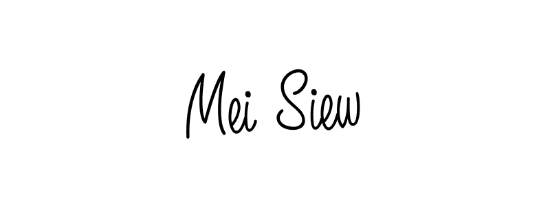 Use a signature maker to create a handwritten signature online. With this signature software, you can design (Angelique-Rose-font-FFP) your own signature for name Mei Siew. Mei Siew signature style 5 images and pictures png