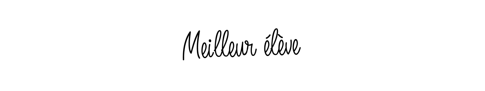 The best way (Angelique-Rose-font-FFP) to make a short signature is to pick only two or three words in your name. The name Meilleur élève include a total of six letters. For converting this name. Meilleur élève signature style 5 images and pictures png