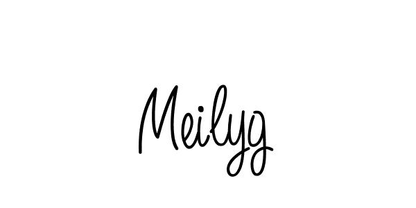 How to Draw Meilyg signature style? Angelique-Rose-font-FFP is a latest design signature styles for name Meilyg. Meilyg signature style 5 images and pictures png