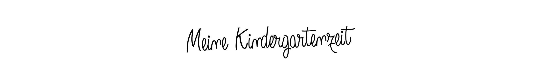 Use a signature maker to create a handwritten signature online. With this signature software, you can design (Angelique-Rose-font-FFP) your own signature for name Meine Kindergartenzeit. Meine Kindergartenzeit signature style 5 images and pictures png