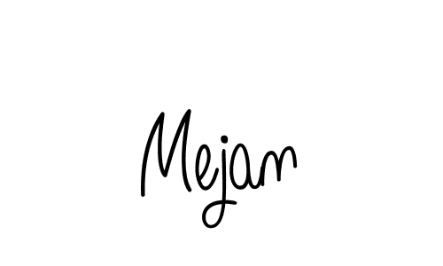 Use a signature maker to create a handwritten signature online. With this signature software, you can design (Angelique-Rose-font-FFP) your own signature for name Mejan. Mejan signature style 5 images and pictures png