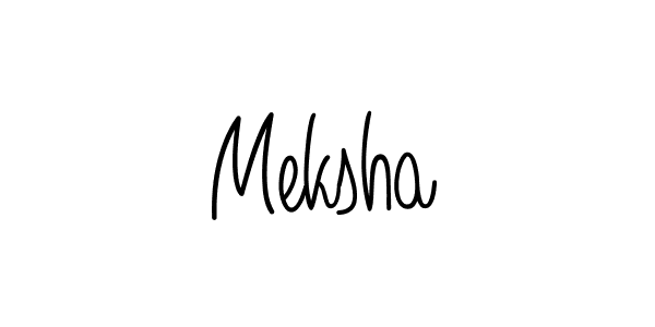 Meksha stylish signature style. Best Handwritten Sign (Angelique-Rose-font-FFP) for my name. Handwritten Signature Collection Ideas for my name Meksha. Meksha signature style 5 images and pictures png