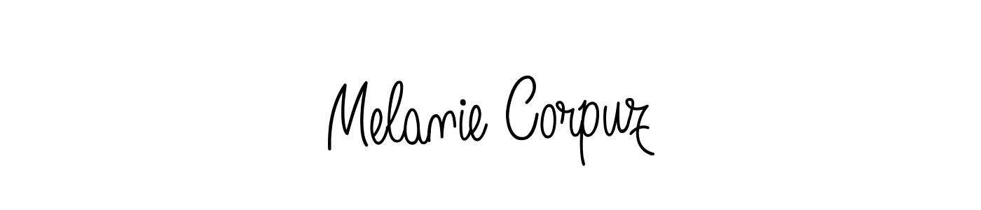 How to make Melanie Corpuz name signature. Use Angelique-Rose-font-FFP style for creating short signs online. This is the latest handwritten sign. Melanie Corpuz signature style 5 images and pictures png