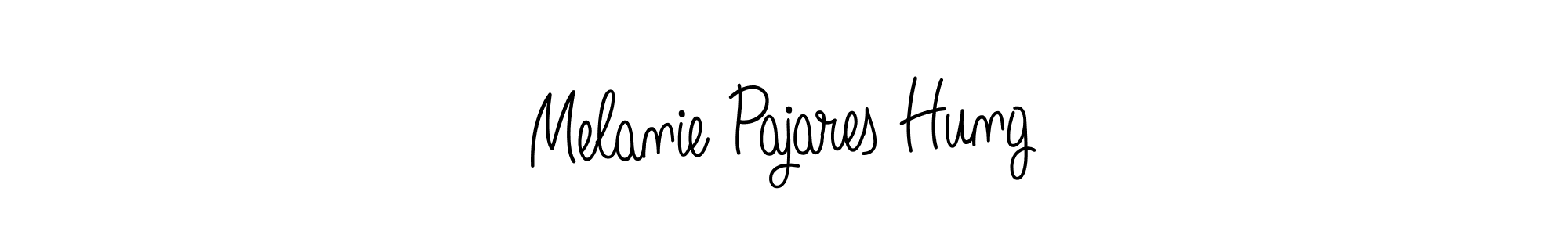 Design your own signature with our free online signature maker. With this signature software, you can create a handwritten (Angelique-Rose-font-FFP) signature for name Melanie Pajares Hung. Melanie Pajares Hung signature style 5 images and pictures png