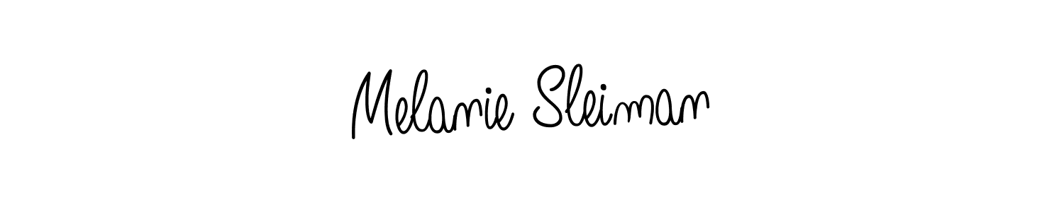 You should practise on your own different ways (Angelique-Rose-font-FFP) to write your name (Melanie Sleiman) in signature. don't let someone else do it for you. Melanie Sleiman signature style 5 images and pictures png
