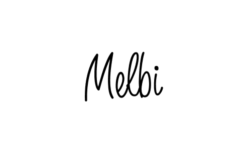 You should practise on your own different ways (Angelique-Rose-font-FFP) to write your name (Melbi) in signature. don't let someone else do it for you. Melbi signature style 5 images and pictures png