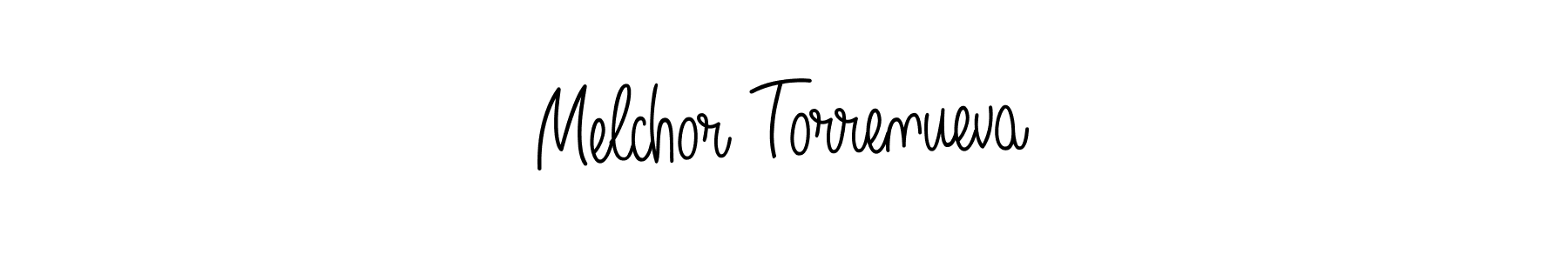 Use a signature maker to create a handwritten signature online. With this signature software, you can design (Angelique-Rose-font-FFP) your own signature for name Melchor Torrenueva. Melchor Torrenueva signature style 5 images and pictures png