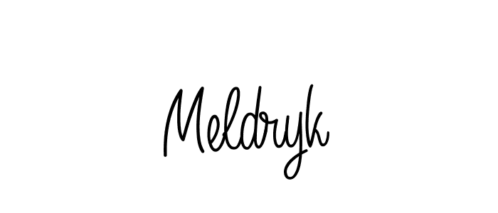 if you are searching for the best signature style for your name Meldryk. so please give up your signature search. here we have designed multiple signature styles  using Angelique-Rose-font-FFP. Meldryk signature style 5 images and pictures png