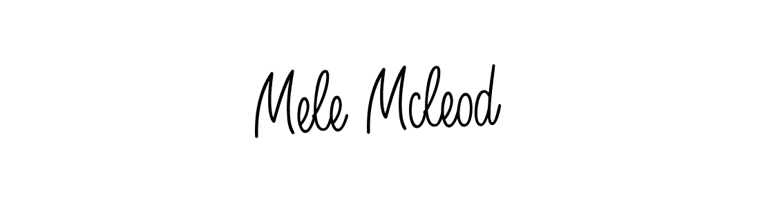 Make a beautiful signature design for name Mele Mcleod. With this signature (Angelique-Rose-font-FFP) style, you can create a handwritten signature for free. Mele Mcleod signature style 5 images and pictures png