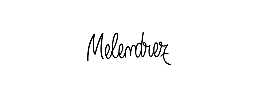 You should practise on your own different ways (Angelique-Rose-font-FFP) to write your name (Melendrez) in signature. don't let someone else do it for you. Melendrez signature style 5 images and pictures png