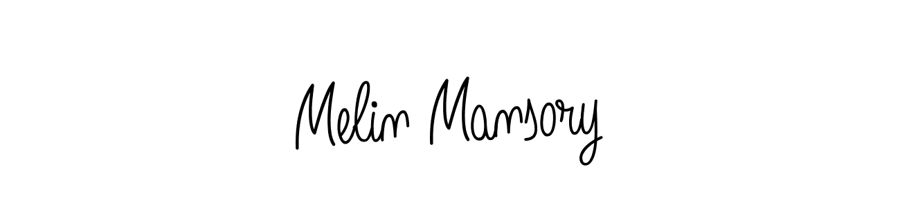 How to make Melin Mansory signature? Angelique-Rose-font-FFP is a professional autograph style. Create handwritten signature for Melin Mansory name. Melin Mansory signature style 5 images and pictures png