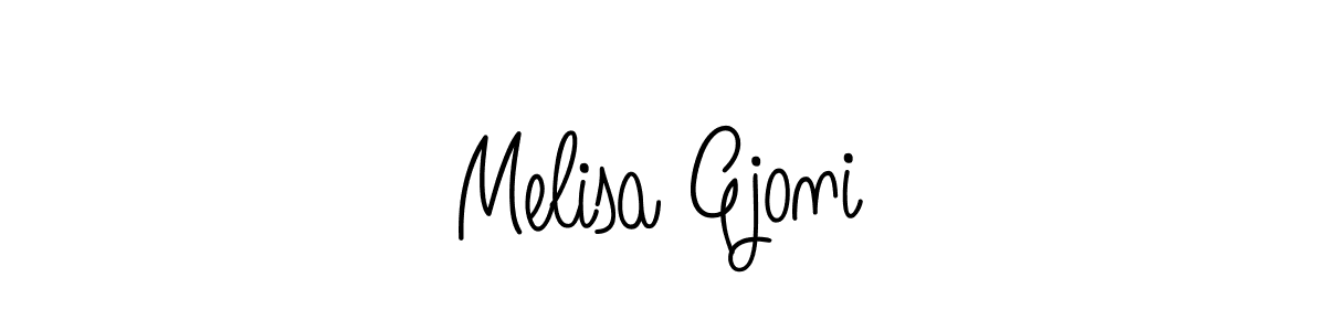 How to make Melisa Gjoni name signature. Use Angelique-Rose-font-FFP style for creating short signs online. This is the latest handwritten sign. Melisa Gjoni signature style 5 images and pictures png