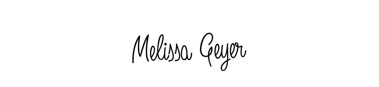 You should practise on your own different ways (Angelique-Rose-font-FFP) to write your name (Melissa Geyer) in signature. don't let someone else do it for you. Melissa Geyer signature style 5 images and pictures png