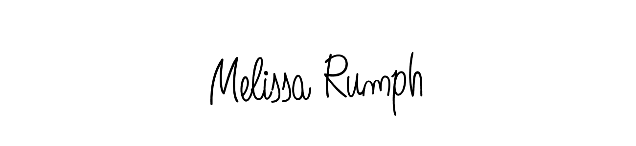 Melissa Rumph stylish signature style. Best Handwritten Sign (Angelique-Rose-font-FFP) for my name. Handwritten Signature Collection Ideas for my name Melissa Rumph. Melissa Rumph signature style 5 images and pictures png