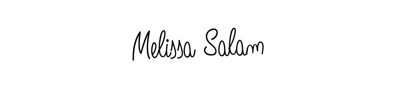 if you are searching for the best signature style for your name Melissa Salam. so please give up your signature search. here we have designed multiple signature styles  using Angelique-Rose-font-FFP. Melissa Salam signature style 5 images and pictures png