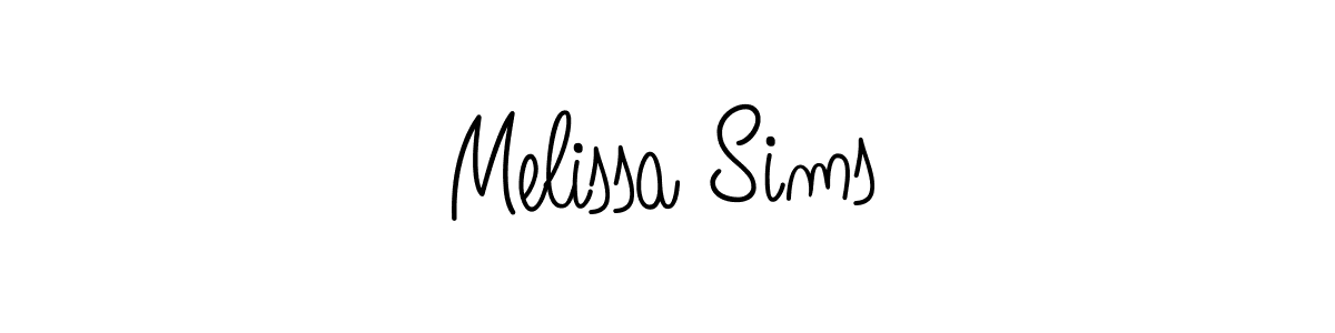 Make a beautiful signature design for name Melissa Sims. With this signature (Angelique-Rose-font-FFP) style, you can create a handwritten signature for free. Melissa Sims signature style 5 images and pictures png